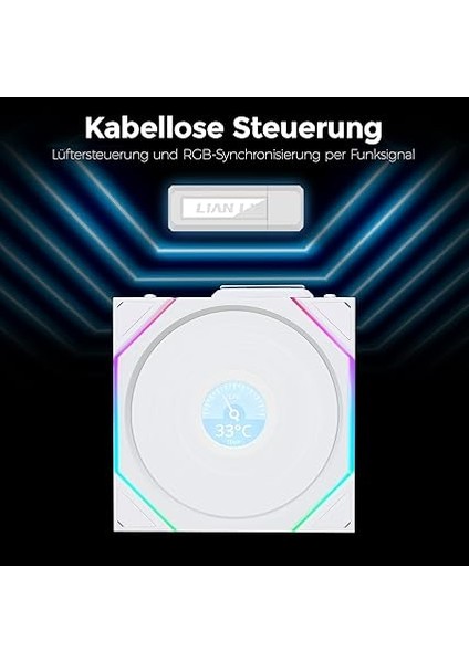 Li Unı Fan Tl Wıreless LCD 1X120MM Beyaz Kasa Fanı (G99.12TLLCD1W1W.00) fırsatları