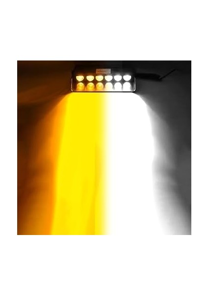 Beyaz 14 Mod 6 LED Flaş Araç Iç Dış Panel Çatı Ön Arka Cam Oto Çalışma Lambası S6 Işık Çubuğu Spot Vantuzlu Pod Drl Çakmaklık Girişli Acil Ikaz Sinyal Polis Çakar Gece Gündüz Çalışan Lamba modelleri