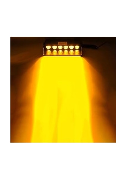 Beyaz 14 Mod 6 LED Flaş Araç Iç Dış Panel Çatı Ön Arka Cam Oto Çalışma Lambası S6 Işık Çubuğu Spot Vantuzlu Pod Drl Çakmaklık Girişli Acil Ikaz Sinyal Polis Çakar Gece Gündüz Çalışan Lamba fırsatları