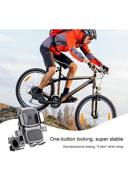 MT63 Motosiklet Bisiklet Telefon Tutucu Gidon Uyumlu Otomatik Kilitleme indirimleri