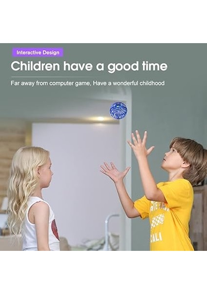 Uçan Küre Topu, Mini El Kumandalı Drones Ufo Oyuncak, Uçan Fidget Küre Bumerang Spinner 360° Dönebilen LED Işıklı, Çocuklar ve Yetişkinler Için Hediye fırsatları