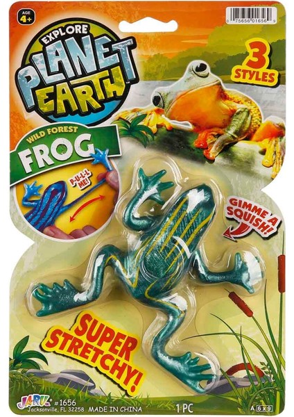 Jaru Planet Earth Esnek Hayvanlar SNM012-YEŞIL Kurbağa