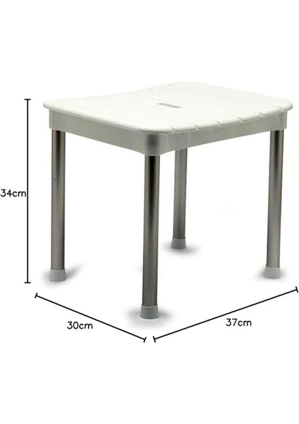 M-KV33-01 Okaliptus Tabure, Maks. 100 kg Kapasite, 37 x 34 x 30 Cm, Beyaz modelleri