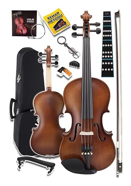 LMA-544TYS 1/2 Profesyonel Keman 2/4 Çocuk Kemanı 8-10 Yaş (Yastık Susturucu Yedek Tel Çanta Yay Reçine Metod) fiyatları