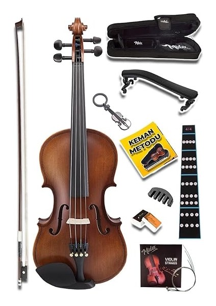 LMA-544TYS 1/2 Profesyonel Keman 2/4 Çocuk Kemanı 8-10 Yaş (Yastık Susturucu Yedek Tel Çanta Yay Reçine Metod) fırsatları