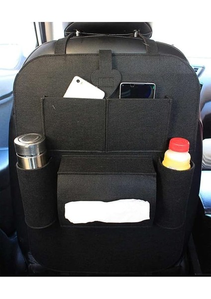 Adet Araç Koltuk Arkası Keçe Eşya Düzenleyici Oto Araba Organizeri Siyah fırsatları