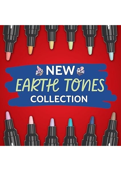 Yaratıcı Marker Akrilik Boya Kalemleri | Toprak Tonları | Su Bazlı Boya Kalemleri | Kan Dolaşımı Yok | Çoğu Yüzey Üzerine Yazar | Küre Uçlu | Çeşitli Renkler | 5'li Paket fiyatları