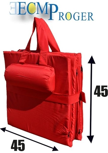 Proger Katlanır Şezlong Minderi Su Itici Kumaş- Kırmızı Kırmızı fiyatları