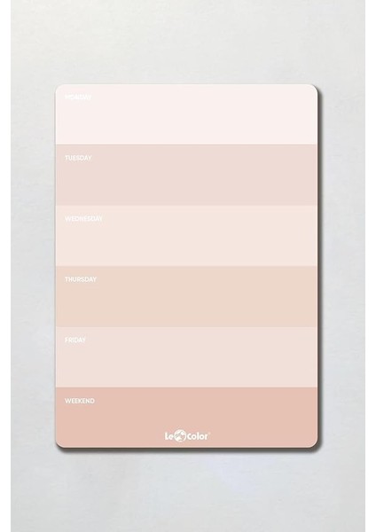 Color Haftalık Planlayıcı Blok Naturel