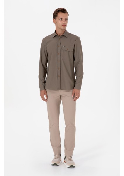 Erkek Haki Gömlek Desenli 50316655-VR027 fırsatları