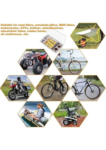 25'li Bisiklet Yama Kiti Bisiklet Lastik Tamir Seti Soğuk Yama modelleri