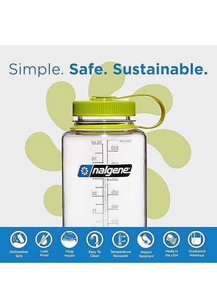 Üniseks Gençlik Wh Sustain Şişesi, Şeffaf, 1 Litre modelleri