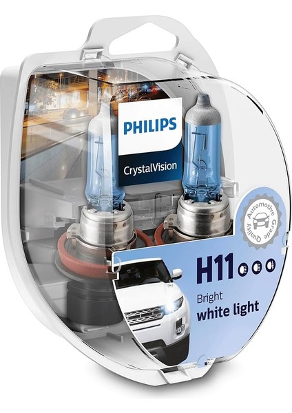 H11 Crystal Vision Ampul 2 Adet + Park Ampülü Hediye