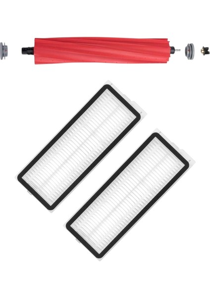 Roborock Q Revo Pro Robot Süpürge Uyumlu 1 Adet Ana Fırça - 2 Adet Hepa Filtre Yedek Parça Seti