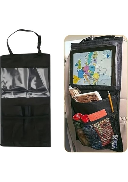 Araba Koltuk Arkası Tablet Tutucu ve Cepli Eşya Düzenleyici Çantası - Araç Içi Depolama Organizatörü indirimleri