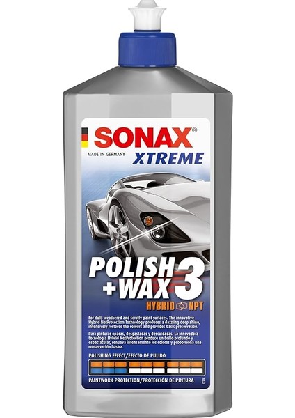 202 200 Xtreme Yıpranmış Boyalar Için Çizik Giderici ve Parlatıcı Cila ve Hybrid Nanopartiküller, Renkli, 500 ml