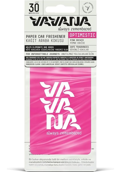 Kağıt Araba Kokusu, Asma Oto Kokusu | 30 Gün Etkili | Araç Içi Koku Giderici (Pembe Orkide)