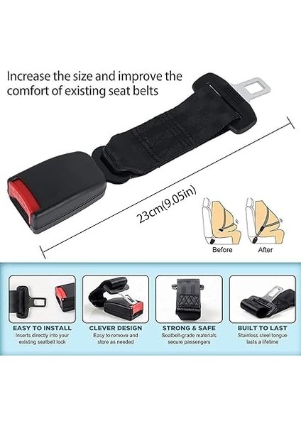 Evrensel Araba Koltuğu Emniyet Kemeri Kablo Demeti Kiti Ayarlanabilir Tekli, Çiftli Koltuk Tur Emniyet Kemeri Tüm Arabalar Için Evrensel, Yetişkin ve Çocuk Güvenliği Için, Şişman Insanlar Için fırsatları