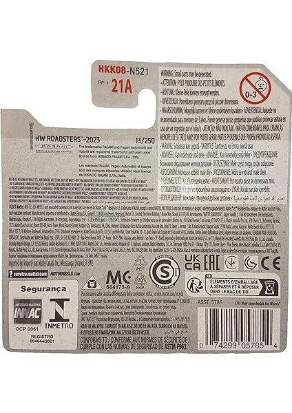 Wheels - ´17 Pagani Huayra Roadster - Hw Roadsters 2/10 - HKK08 - Short Card - Koyu Mavi - Mattel 2023 modelleri