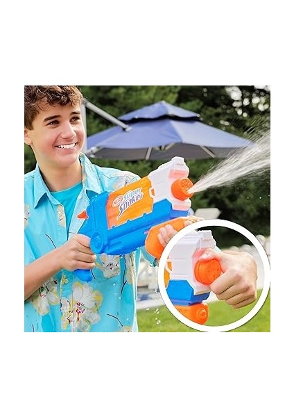 Super Soaker Çevrilerek Doldurulan Su Tabancası, 4 Farklı Püskürtme Şekli, Hızlı Dolum, 30 Sıvı Ons Kapasiteli Su Tankı, Su Oyuncakları fırsatları