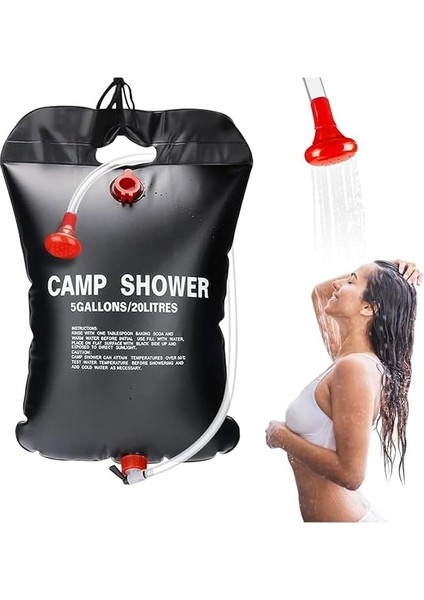 Litre Isınabilir Kamp Duş Torbası – Güneş Işığıyla Su Isıtmalı Taşınabilir Duş modelleri
