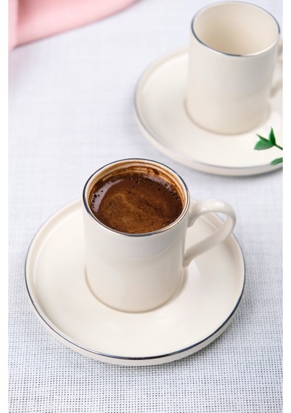 Porselen Platin Kahve Fincan Takımı Kelebek 90CC 2 Kişilik 4 Parça fiyatları