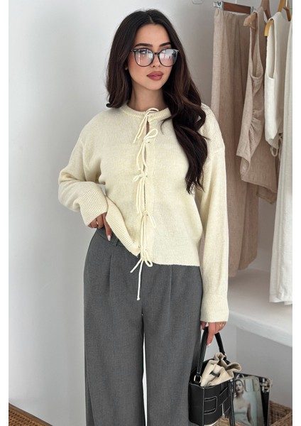 Kadın Fiyonk Detaylı Dokulu Triko – Yaratıcı & Şehirli Stil indirimleri