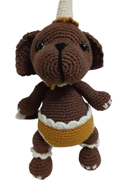 Sevimli Şortlu Köpüş Amigurumi Organik Oyuncak