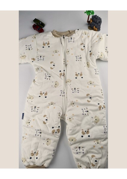 Pamuklu Fermuarlı Bebek Uyku Tulumu 2.5 Tog – Hayvan Desenli -1-6 Yaş modelleri