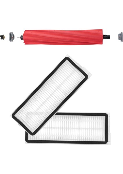 Roborock Q Revo MaxV Uyumlu 1 Adet Ana Fırça - 2 Adet Hepa Filtre Yedek Parça Seti