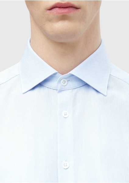 Mavi Düz Regular Fit Dokuma Klasik %100 Pamuk Gömlek indirimleri