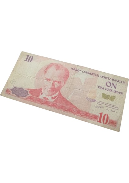 8. Emisyon 10 Yeni Türk Lirası Koleksiyon Kağıt Para Eski Para Hobi Hediye Antika Para