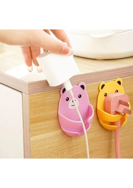 Ayıcık Desenli Çok Amaçlı 4 Lü Fiş Tutucu (5256) modelleri