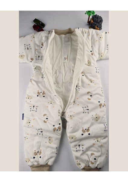 Pamuklu Fermuarlı Bebek Uyku Tulumu 2.5 Tog – Hayvan Desenli -1-6 Yaş fırsatları