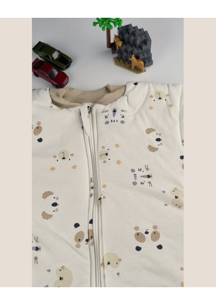 Pamuklu Fermuarlı Bebek Uyku Tulumu 2.5 Tog – Hayvan Desenli -1-6 Yaş indirimleri