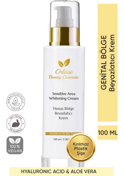 Hassas Bölge Beyazlatıcı Krem – Aloe Vera ve Hyaluronik Asit Içeren Renk Açıcı Özel Formül