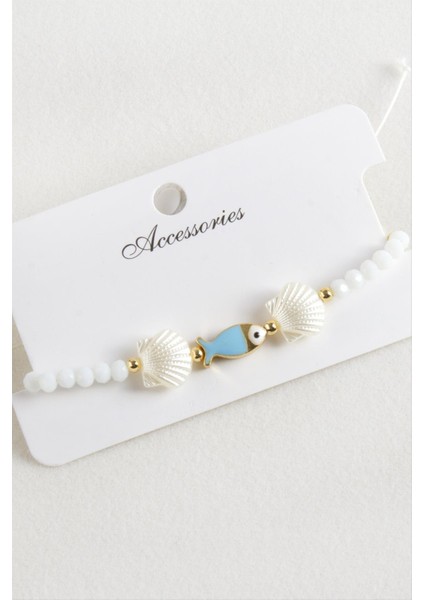 Balık Istiridye Inci Kristal Makrome Ip Bileklik fırsatları