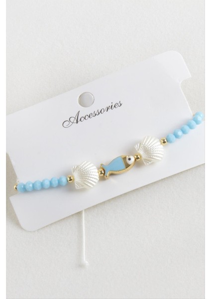 Balık Istiridye Inci Kristal Makrome Ip Bileklik indirimleri