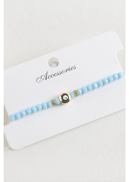 Nazar Kristal Makrome Ip Bileklik 6 mm indirimleri