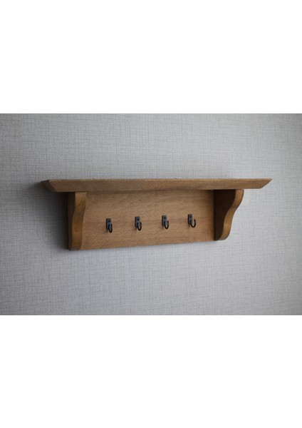 Duvara Monte Ahşap Anahtarlık ve Dekoratif Raf - Masif Gürgen fiyatları