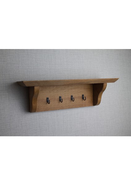 Duvara Monte Ahşap Anahtarlık ve Dekoratif Raf - Masif Gürgen modelleri