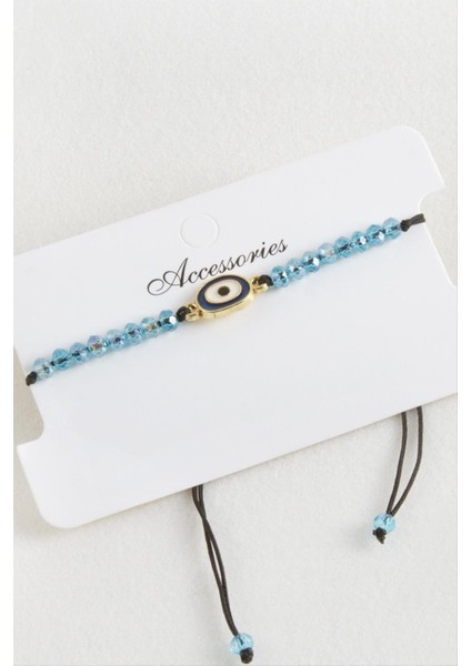 Nazar Kristal Makrome Ip Bileklik indirimleri