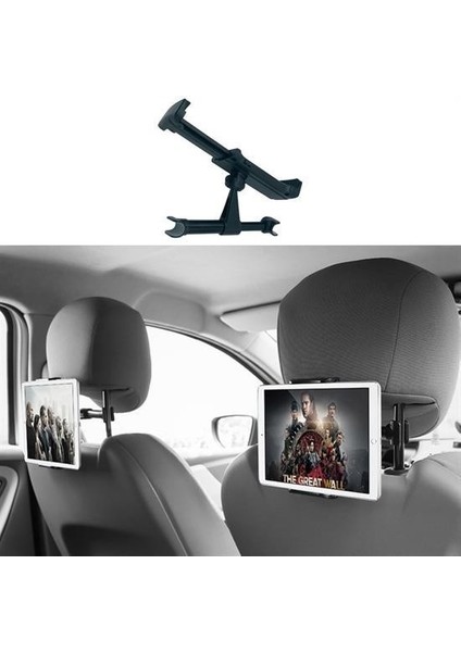 ® Oto Koltuk Arkası Telefon Tablet Tutucu Ayarlanabilir 360 Derece Dönebilen Pratik Stand