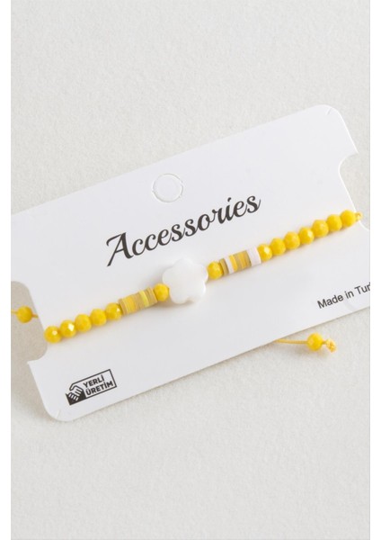 Çiçek Sedef Kristal Makrome Ip Bileklik fırsatları