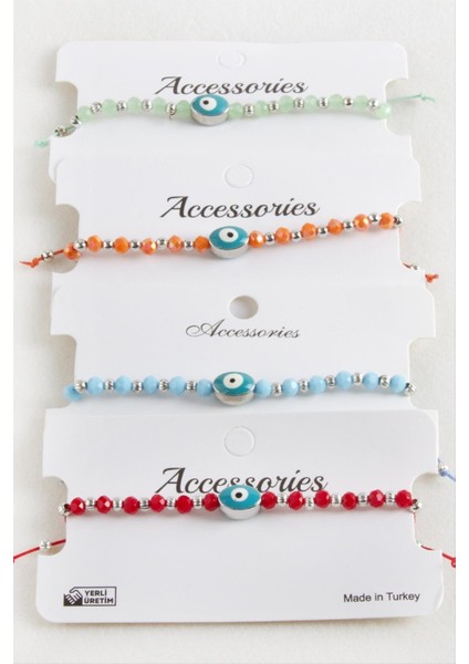 Oval Nazar Kristal Makrome Ip Bileklik 1 cm fiyatları