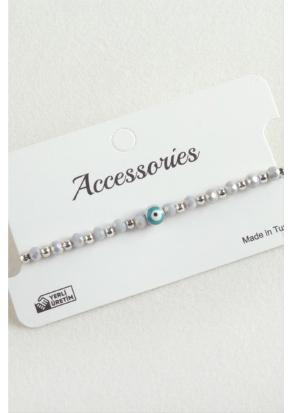 Nazar Kristal Makrome Ip Bileklik 6 mm indirimleri