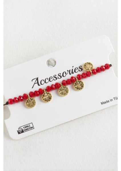 Para Kristal Makrome Ip Bileklik modelleri