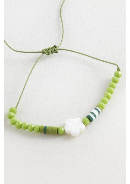 Çiçek Sedef Kristal Makrome Ip Bileklik fiyatları