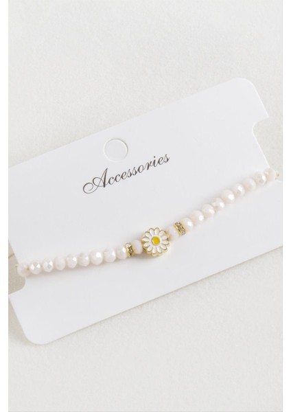 Papatya Kristal Makrome Ip Bileklik modelleri