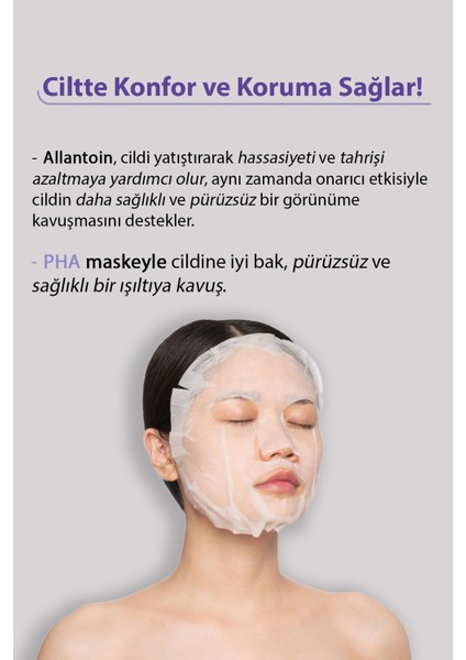 Hassas Ciltlere Nem ve Yumuşaklık, Nazik Temizlik ve Onarım Etkili Pha Kore Kağıt Yüz Maskesi 10'lu fiyatları